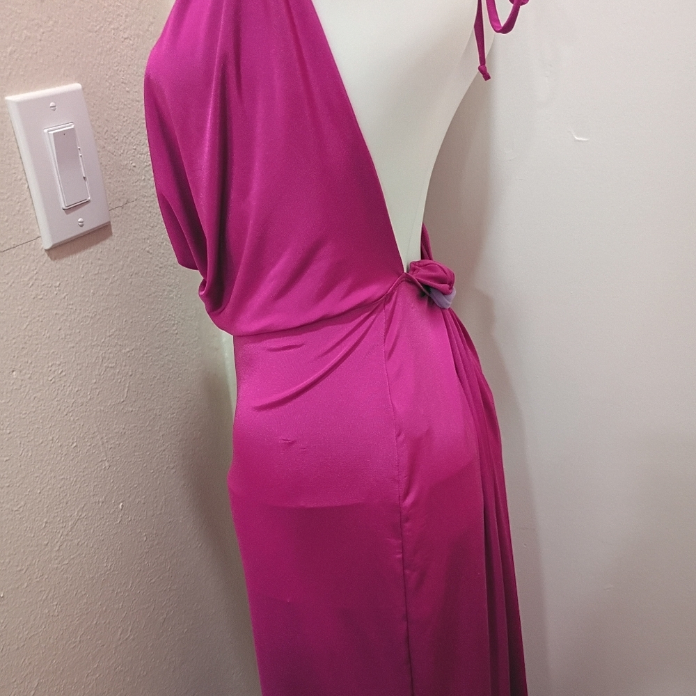 Fashion Nova Vibrant Pink Wide Leg Jumpsuit